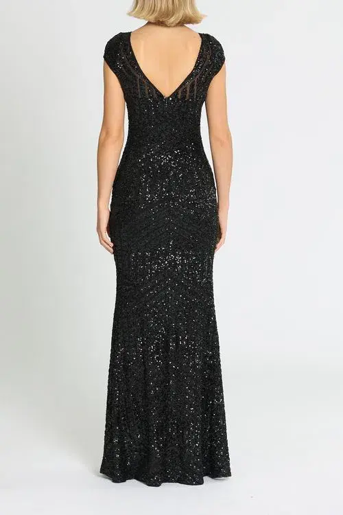 L'amour Grace Gown Black Black Size 12 - Image 2