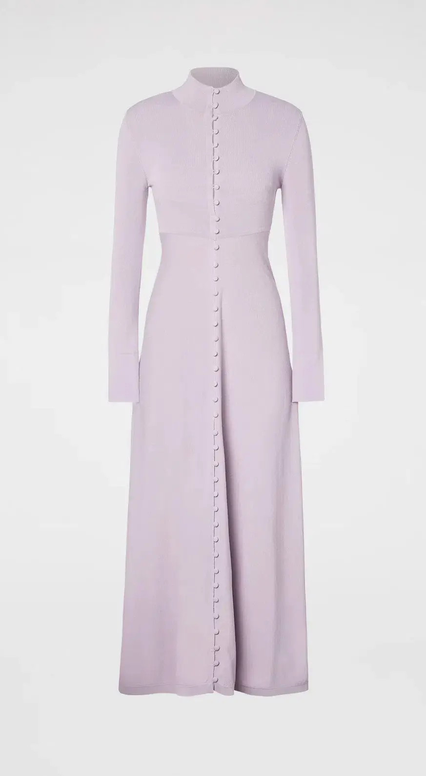 Scanlan Theodore Crepe Knit Button Polo Dress Pale Mauve Size 8 - Image 5
