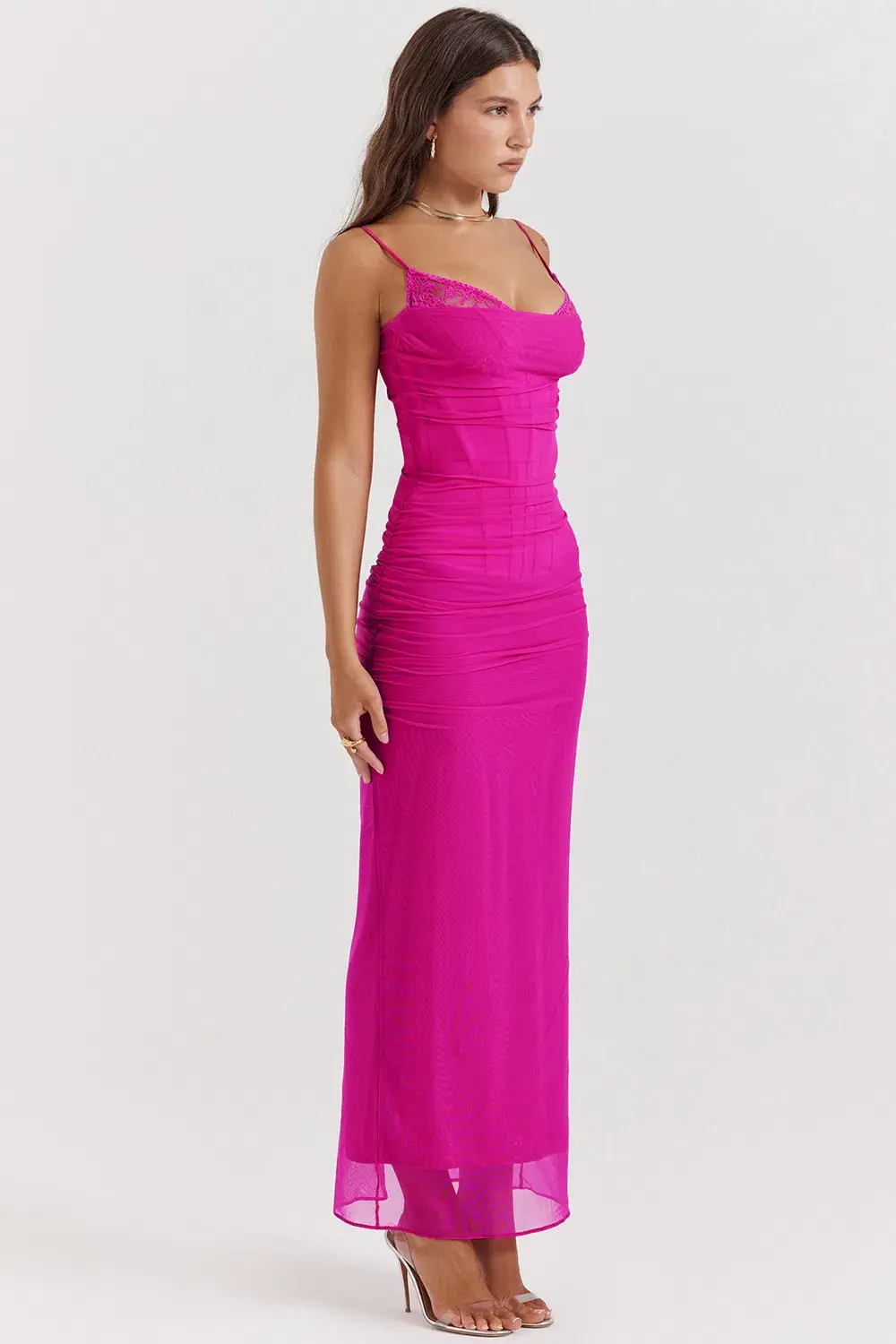 House Of CB Nalini Dress Pink Size AU 8 - Image 2