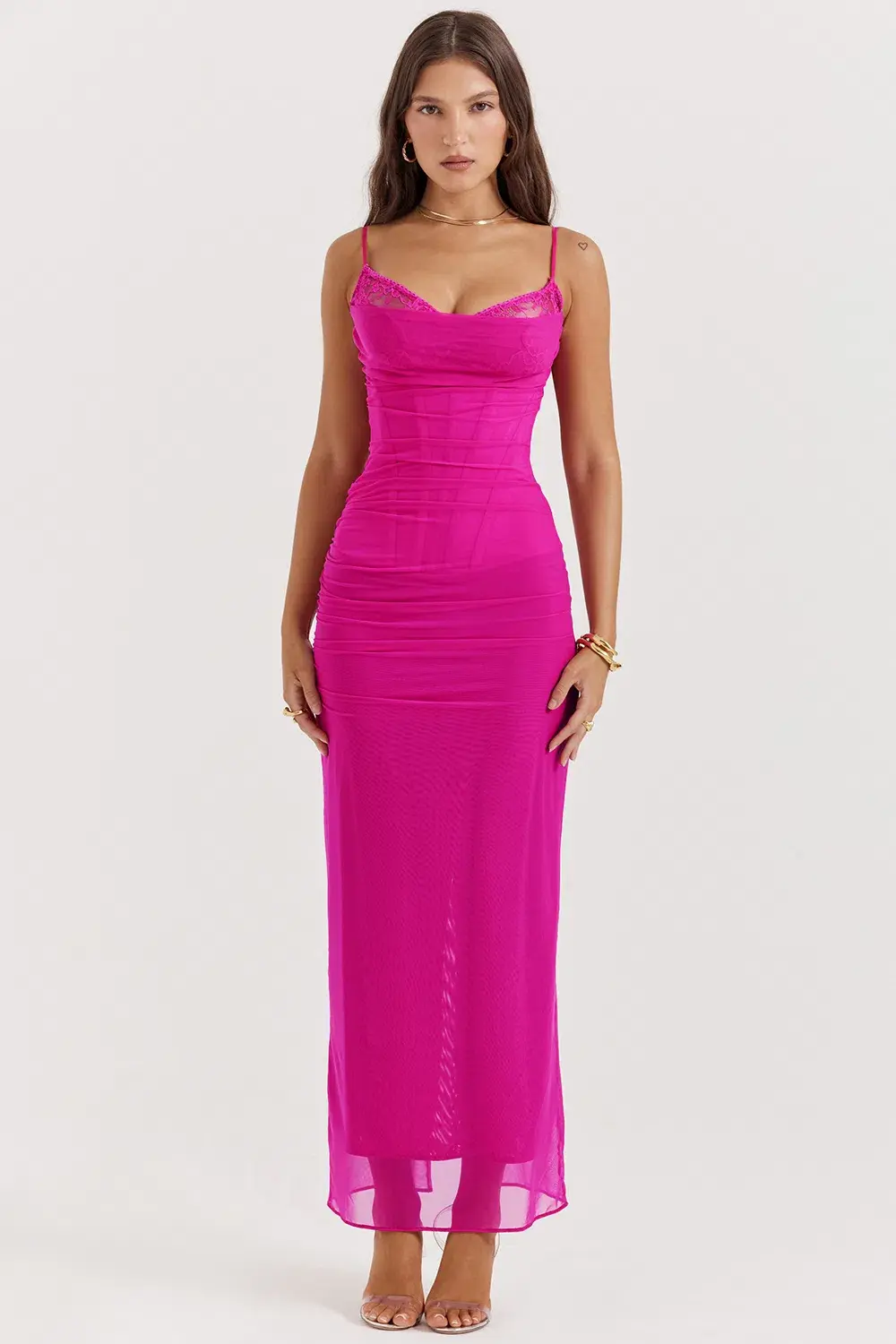 House Of CB Nalini Dress Pink Size AU 8 - Image 1