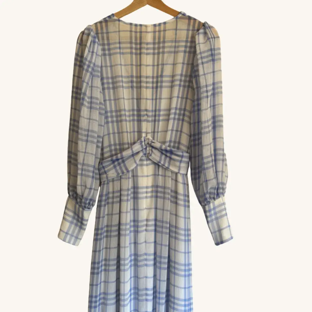 Bec & Bridge Alexa Gingham Maxi Dress Print Size AU 8 - Image 9