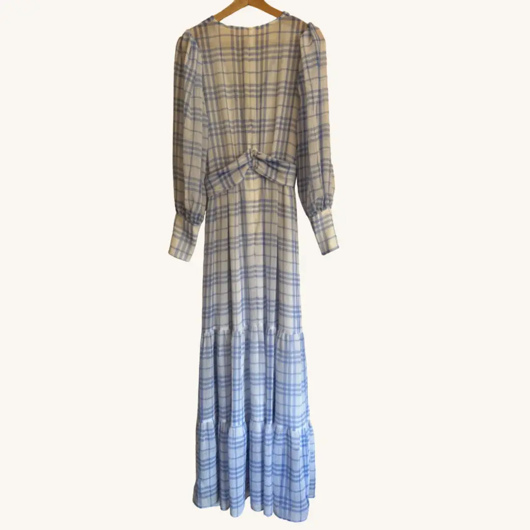 Bec & Bridge Alexa Gingham Maxi Dress Print Size AU 8 for rent on The Volte - main image