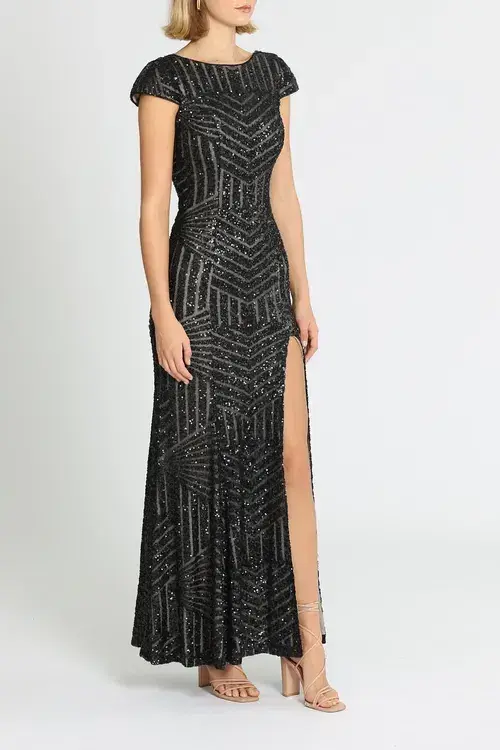 L'amour Grace Gown Black Size AU 12 for rent on The Volte - main image