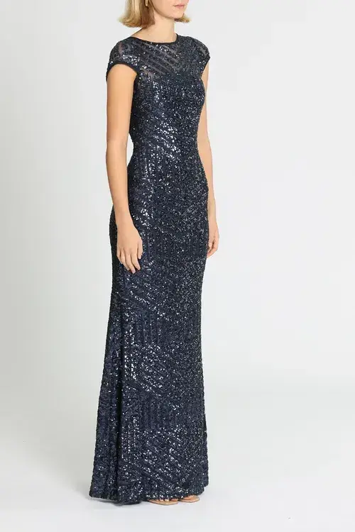L'amour Grace Gown Navy Size AU 12 - Image 2