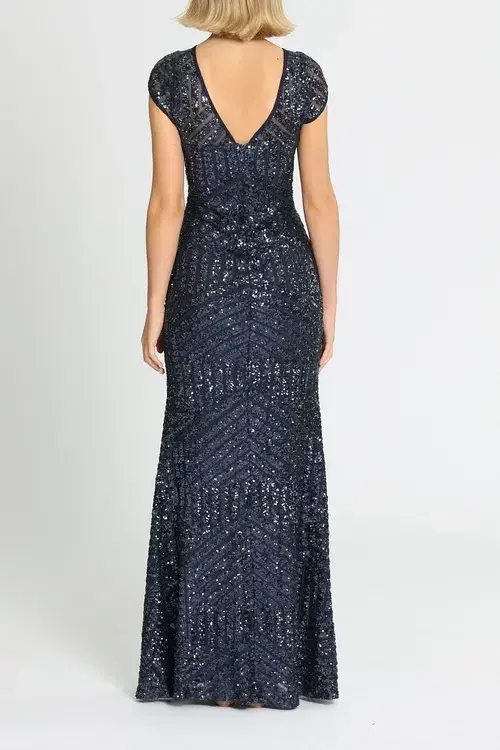 L'amour Grace Gown Navy Size AU 12 - Image 3