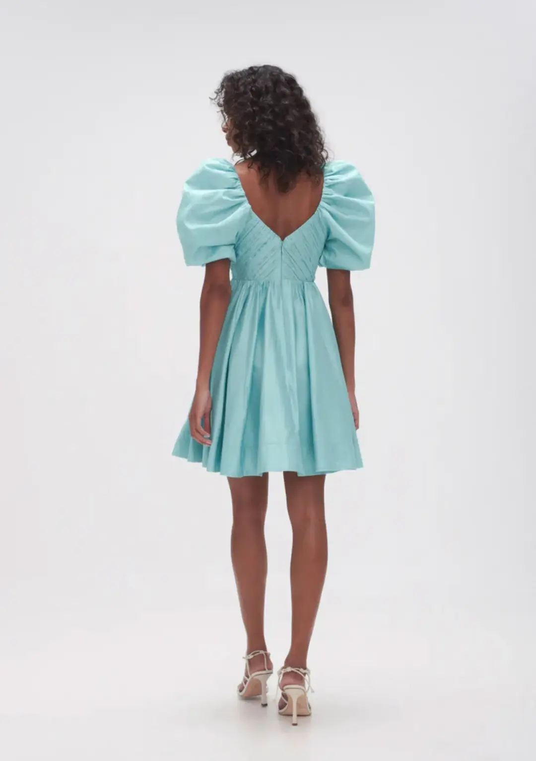 Aje   Gabrielle Plunge Mini Dress   Spearmint Blue   Size 8 / S for rent on The Volte - main image