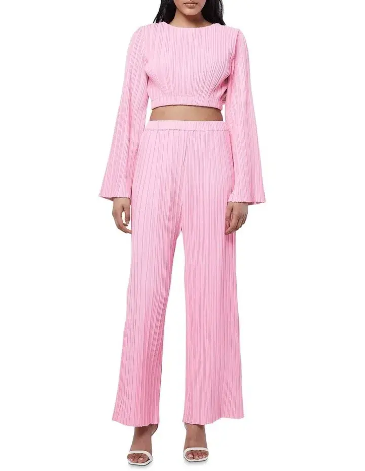 Mossman The Low Rider Crop Top and Low Rider Pant Set Pink Size 8 - Image 1