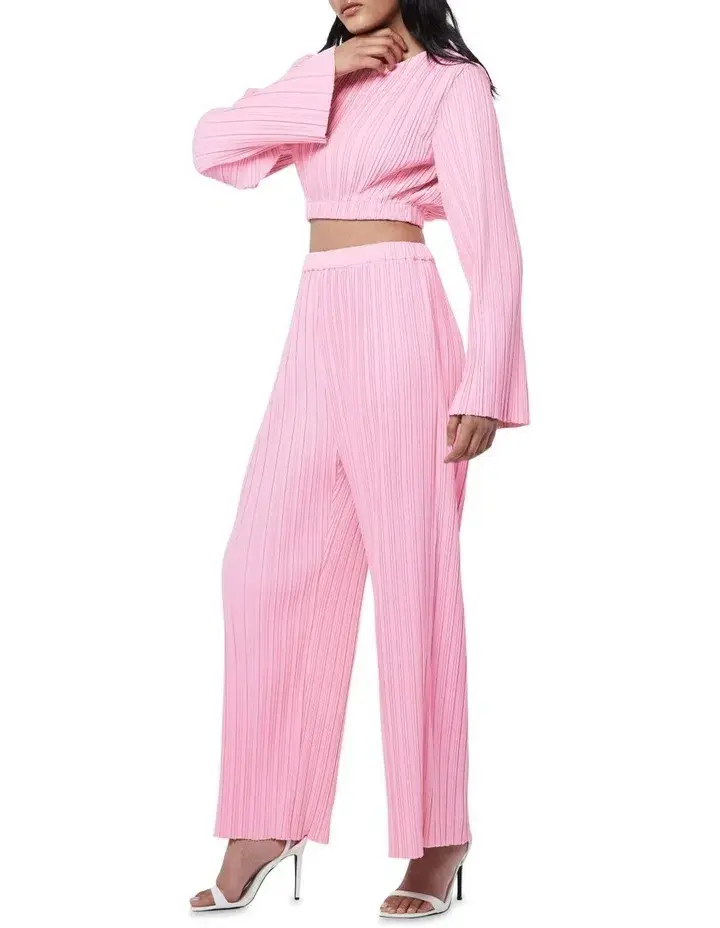 Mossman The Low Rider Crop Top and Low Rider Pant Set Pink Size 8 - Image 2