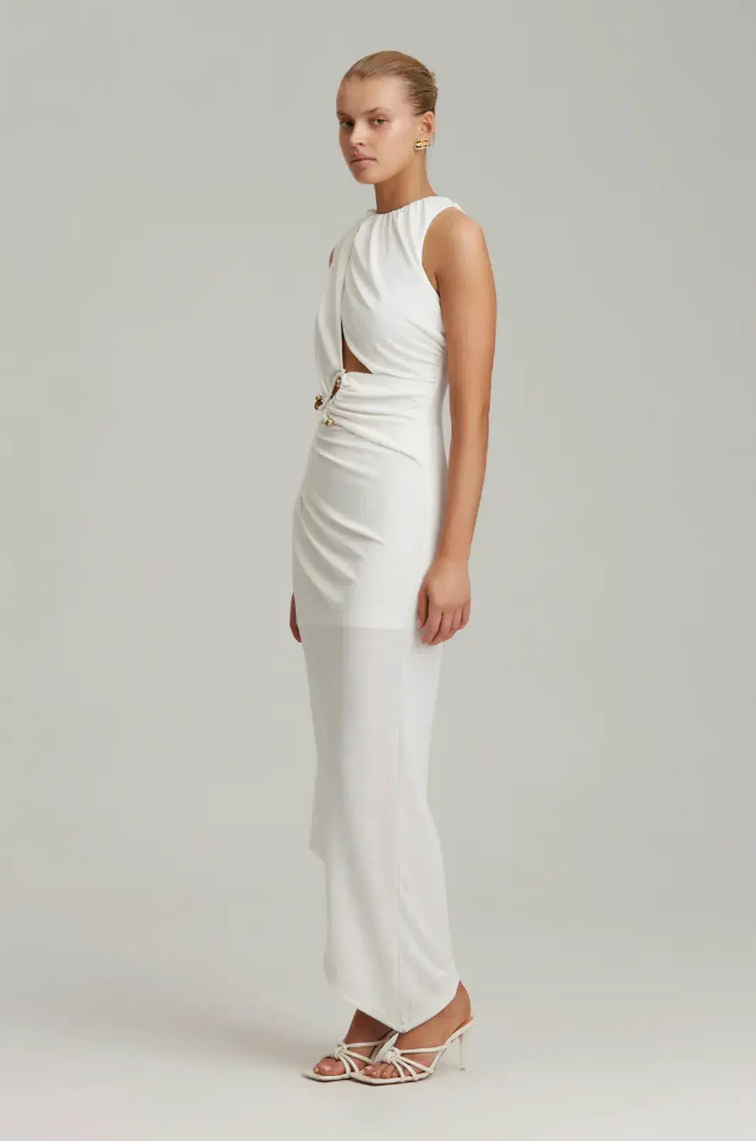 C/MEO Collective Entropy Midi Dress White Size 6 - Image 5