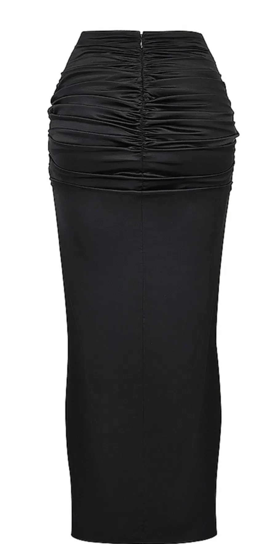 House of CB Arla Draped Silk Maxi Skirt Black Size XS/S for rent on The Volte - main image