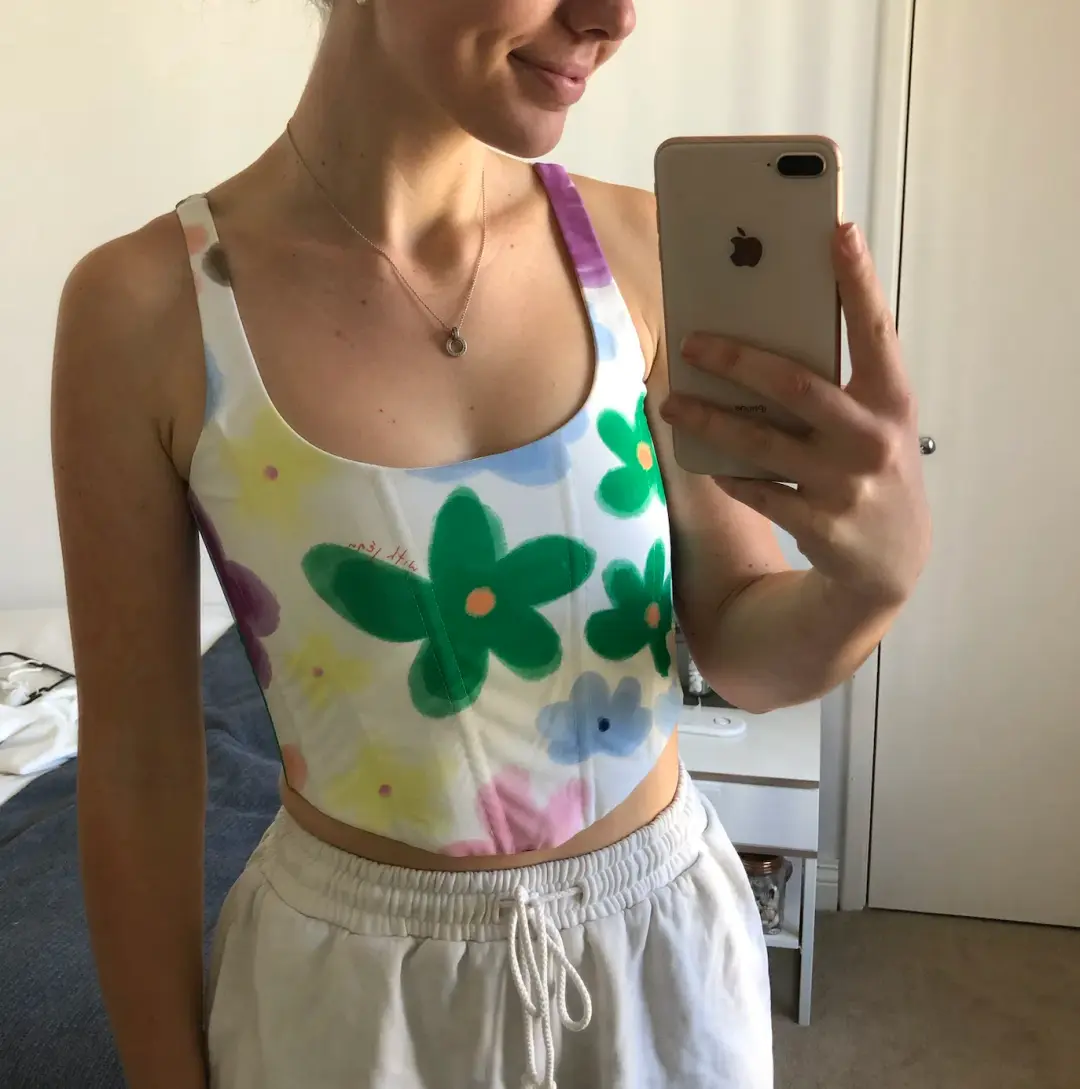 With Jean Cindy Corset Top Floral Size XS / AU 8 for rent on The Volte - main image