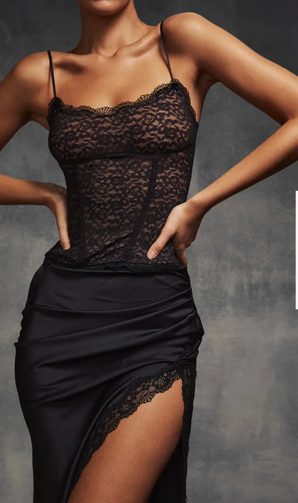 House of CB Romina Lace Corset Black Size XS / AU 6 - Image 2