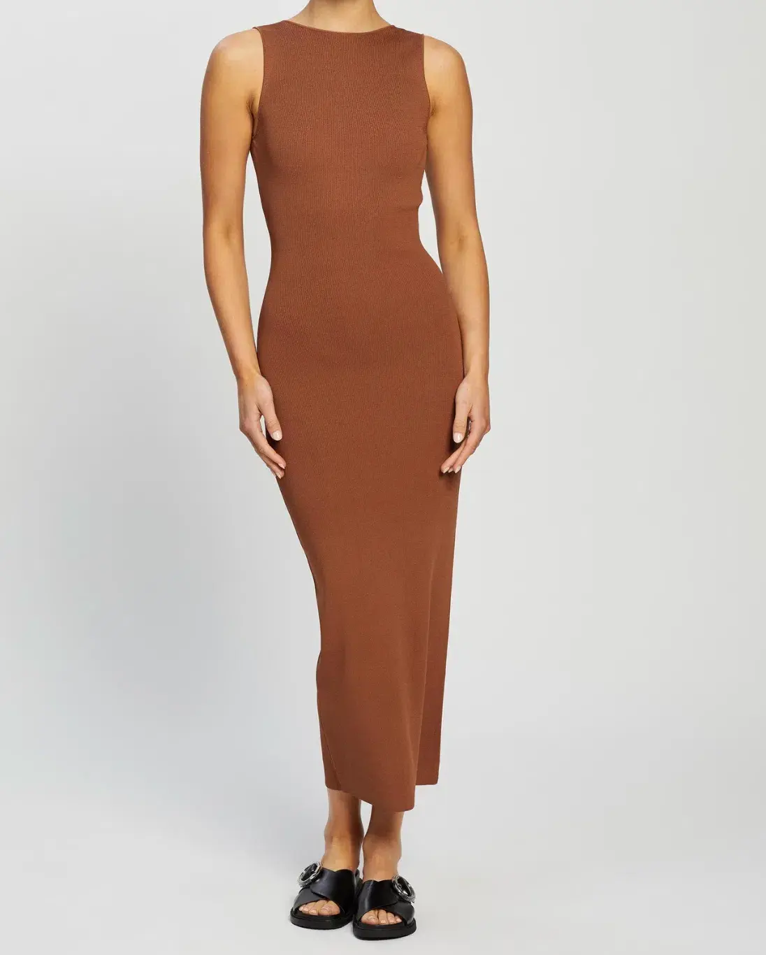 Bec & Bridge Sorbet Summer Midi Dress Brown Size AU 10 - Image 1