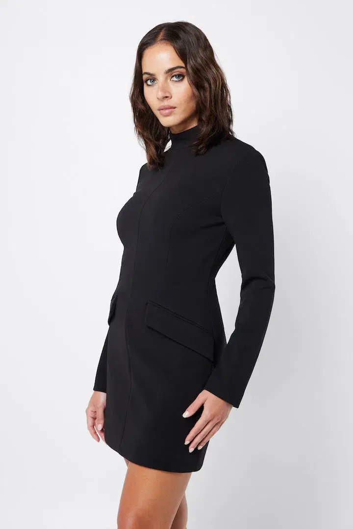 Mossman Vice Versa Mini Dress Black Size 12 for rent on The Volte - main image