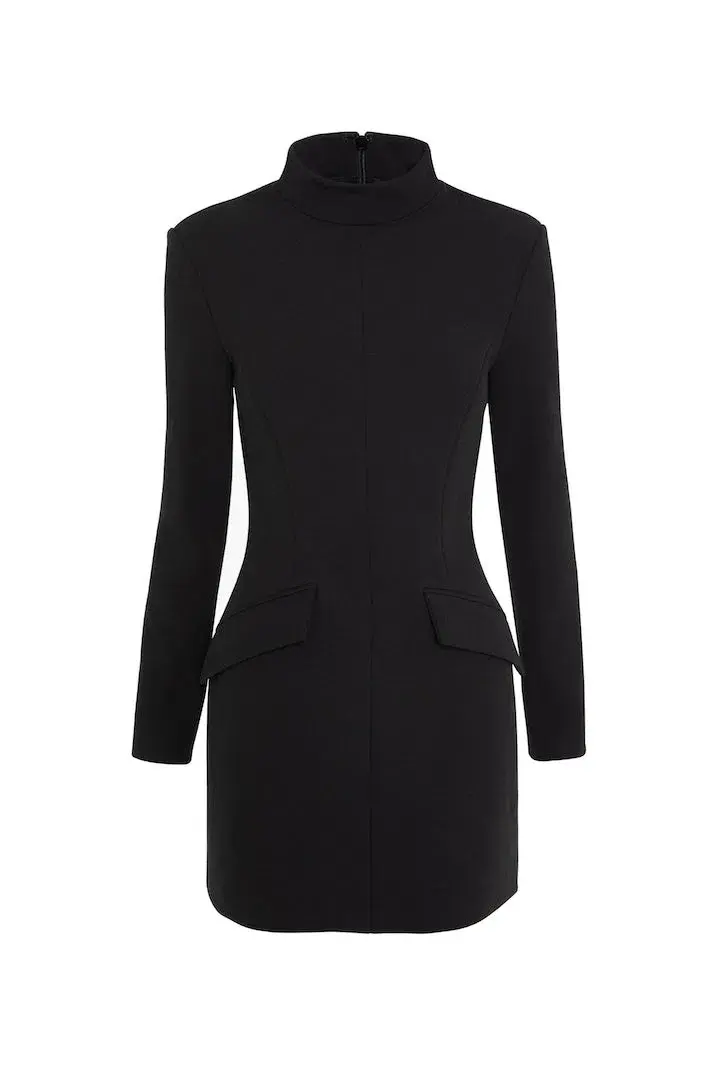 Mossman Vice Versa Mini Dress Black Size 12 for rent on The Volte - main image