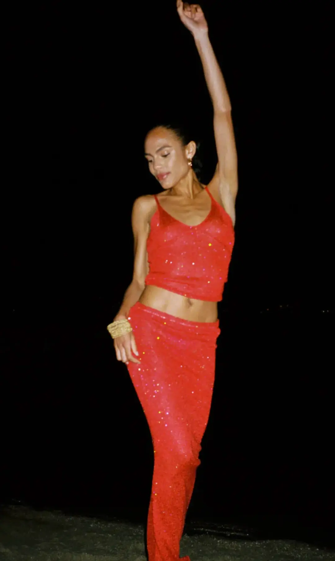 Asta Resort The Carolina Set in Rossa Sequin Size 6  for rent on The Volte - main image