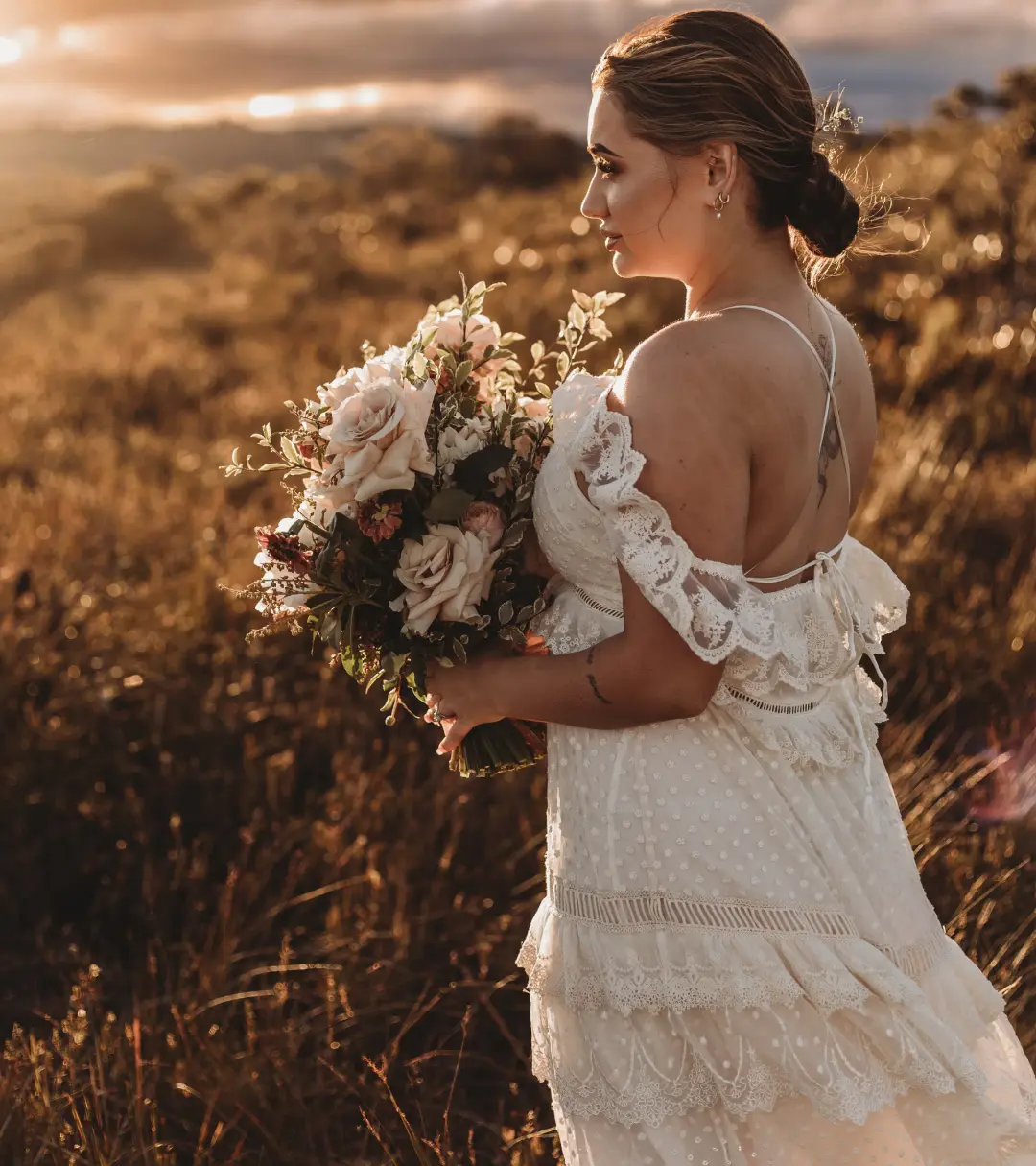 Spell Chloe Gown Cream Size Large / AU 12 for rent on The Volte - main image