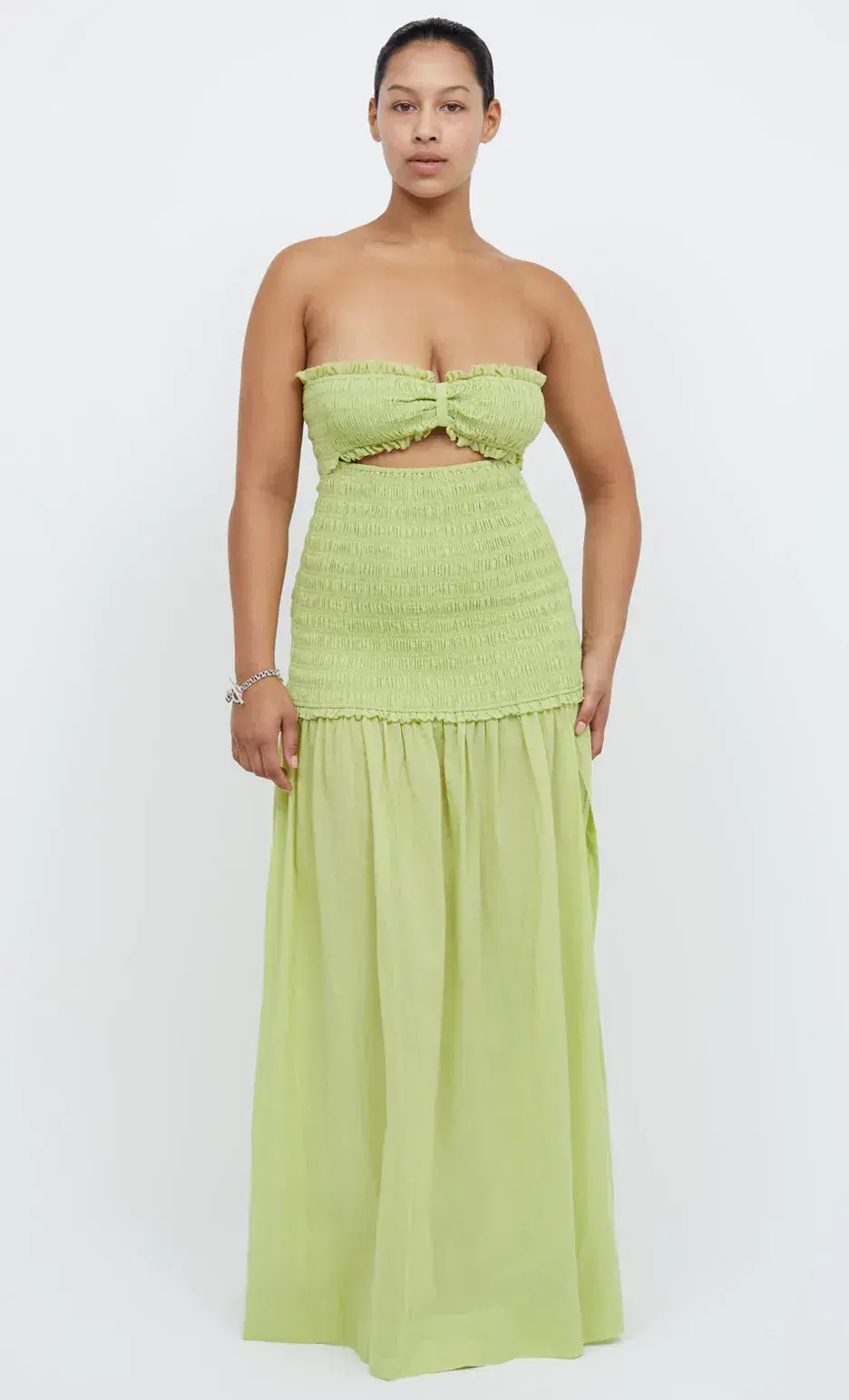 Bec & Bridge Solstice Strapless Maxi Dress Green Size AU 6 - Image 1