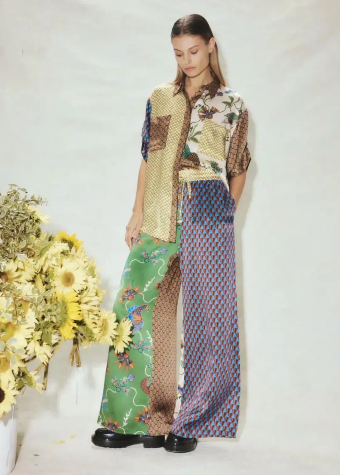 Alemais Birdie Shirt And Pant Set Multi Size AU 8 for rent on The Volte - main image