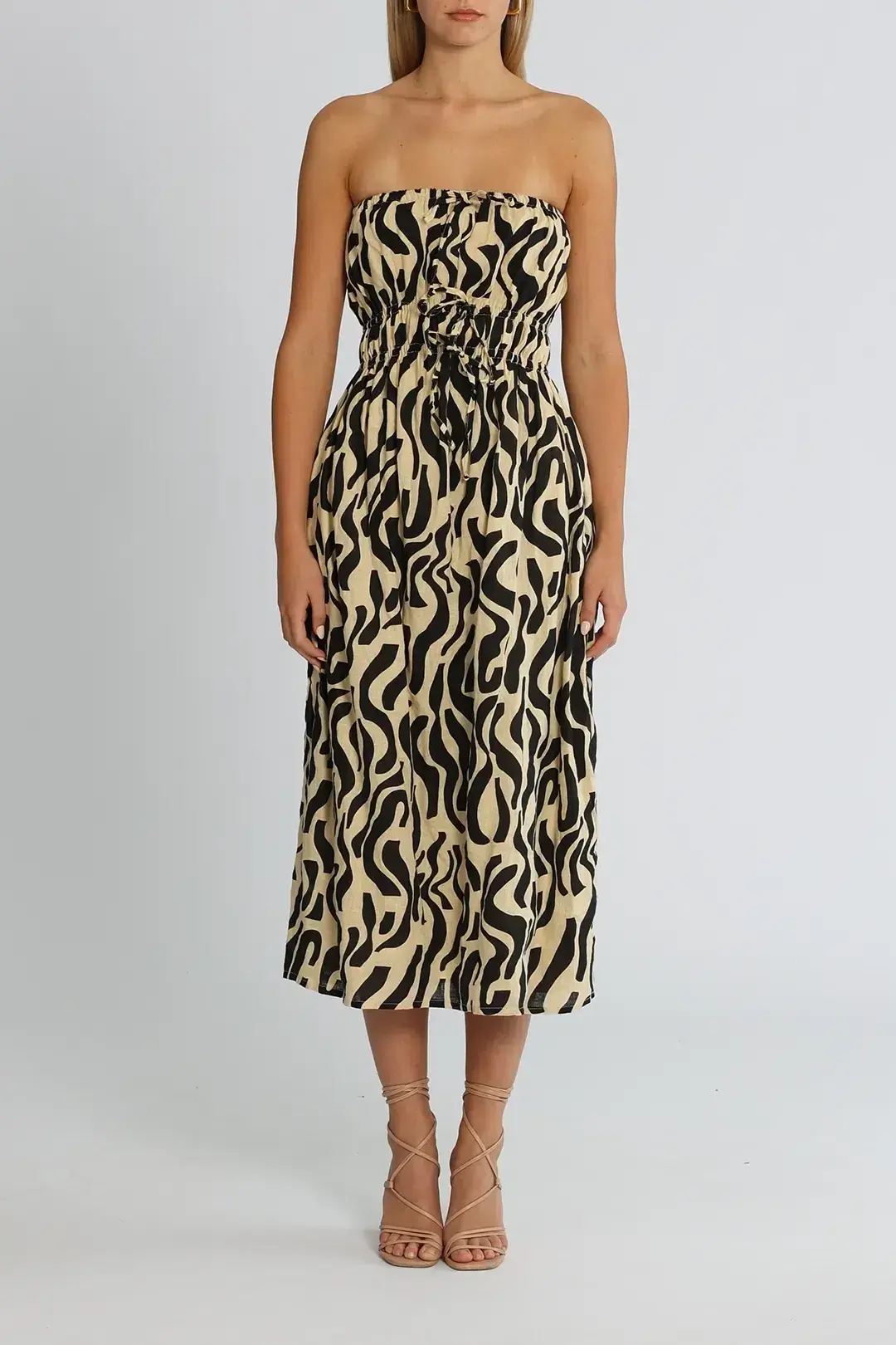 Faithful The Brand Midi Dress Print Size AU 8 - Image 1
