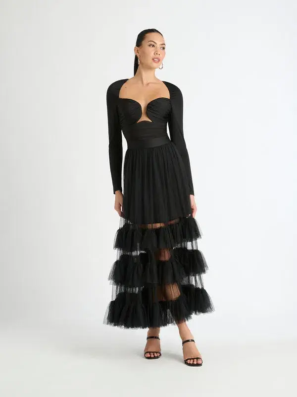 Sheike Imogen Maxi Skirt Black Size 8 - Image 1