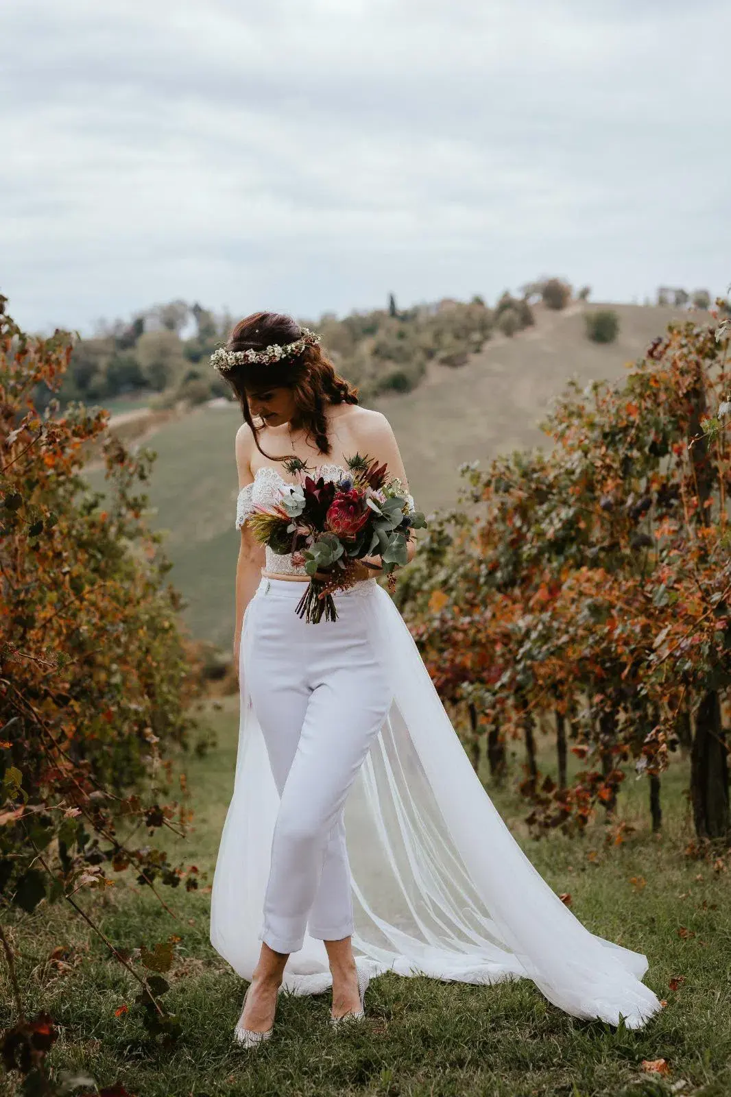 Mila Bridal Separates Ivory White Size 8 - Image 1