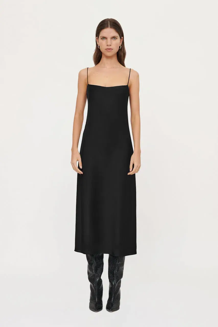 Clea Estelle Slip Dress Black Black Size 10 - Image 1