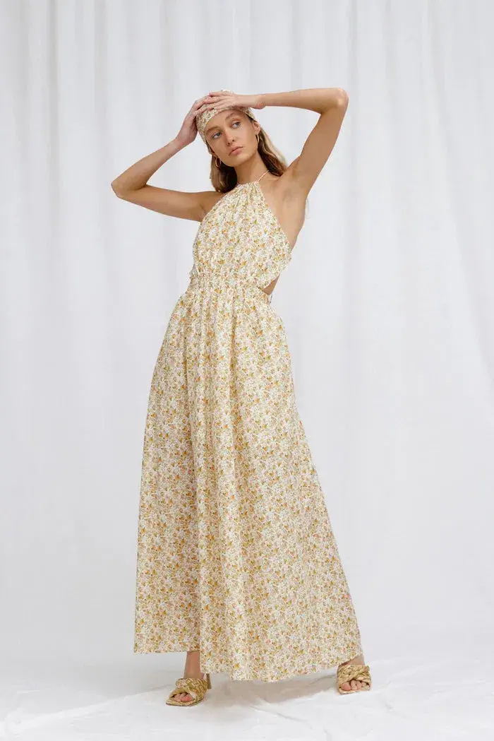 Significant Other Cara Dress Floral Print Yellow Size 10 - Image 1