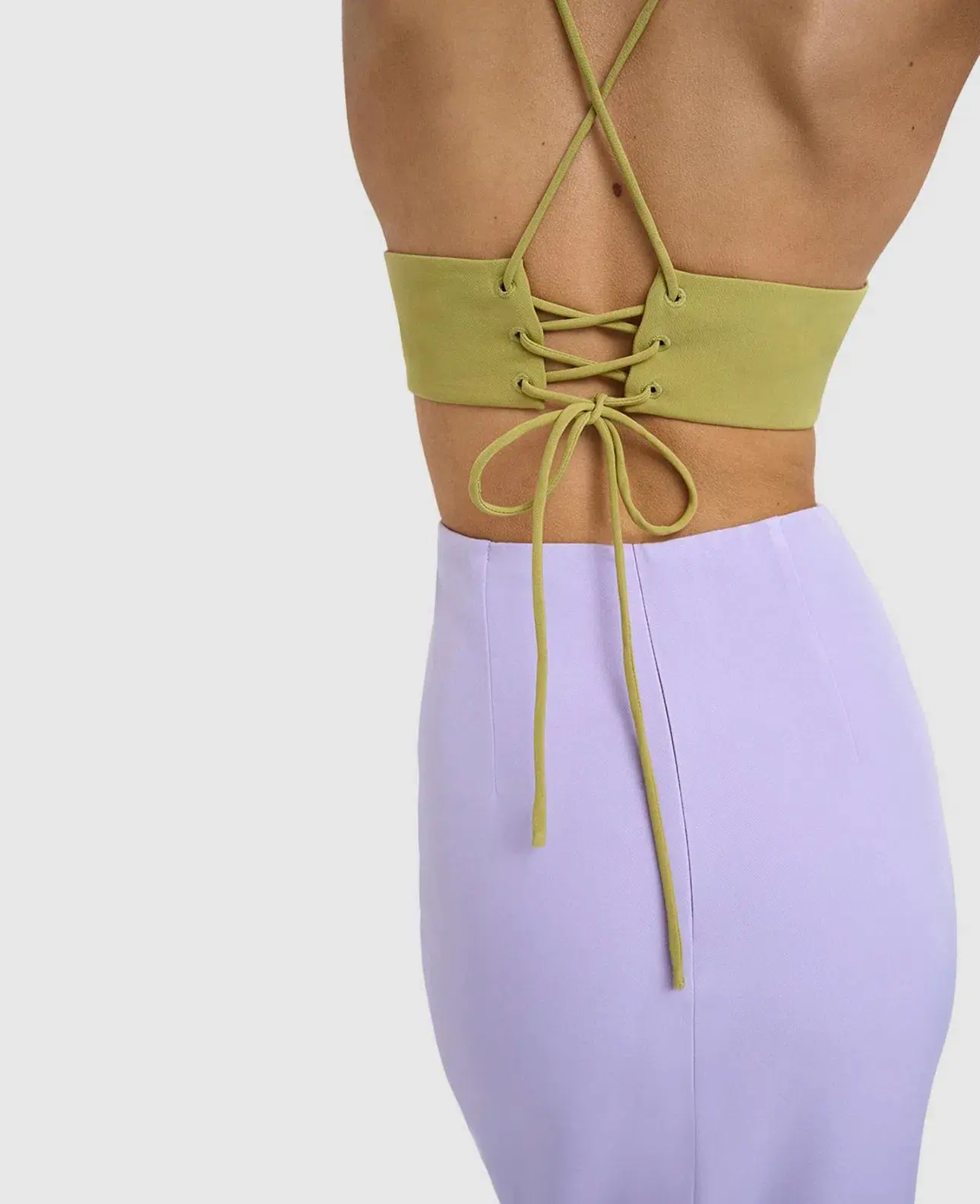By Johnny The Fresco Halter Maxi Dress Lilac/Green Size 12 - Image 6
