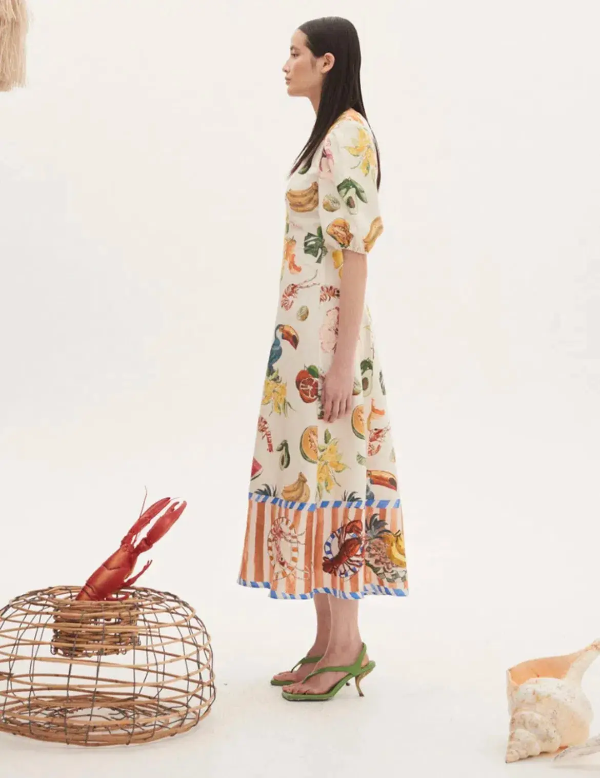 Alemais Theo Midi Dress Print Size 10  - Image 3