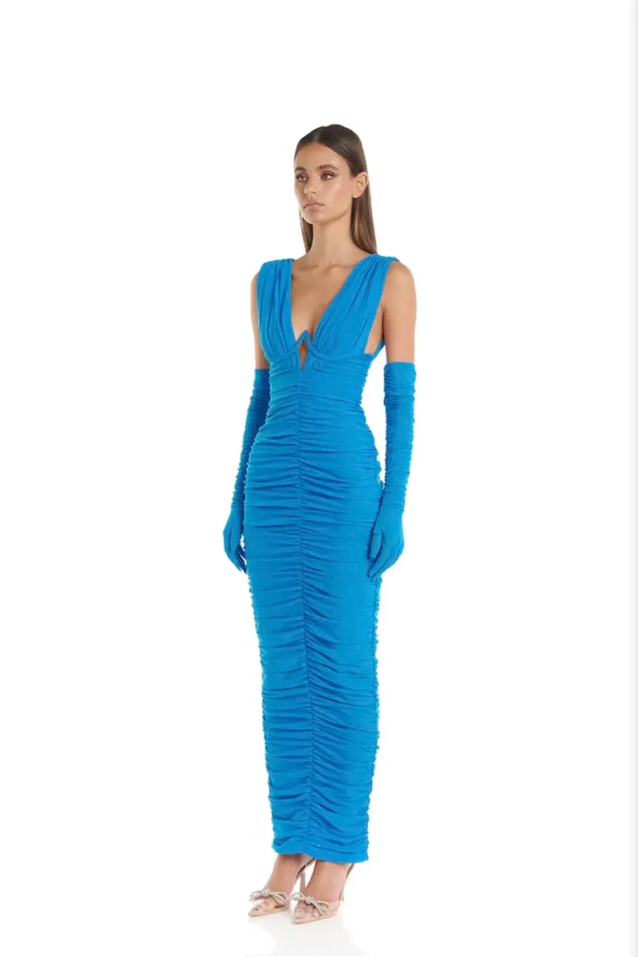 Eliya Anna Maxi With Gloves Blue Size 10 - Image 2