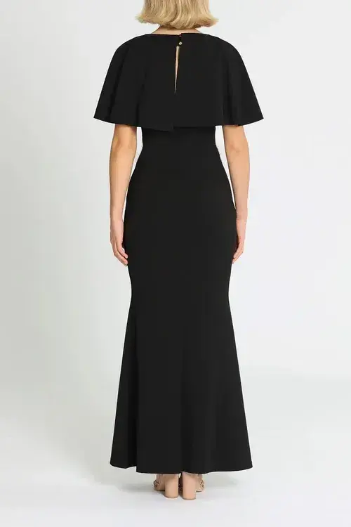 Pasduchas Mrs Carter Gown Black Black Size 10 for rent on The Volte - main image