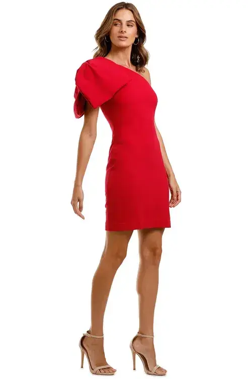 Rebecca Vallance Hamptons Mini Bow Dress Barberry Red Size 14 - Image 2