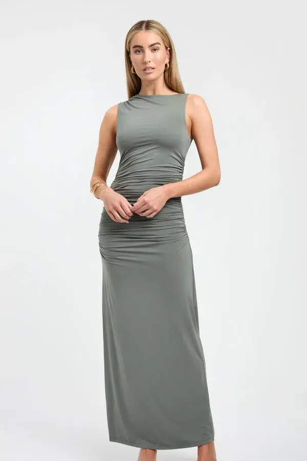 Kookai Alannah Maxi Dress Agave Green Size 6 - Image 1