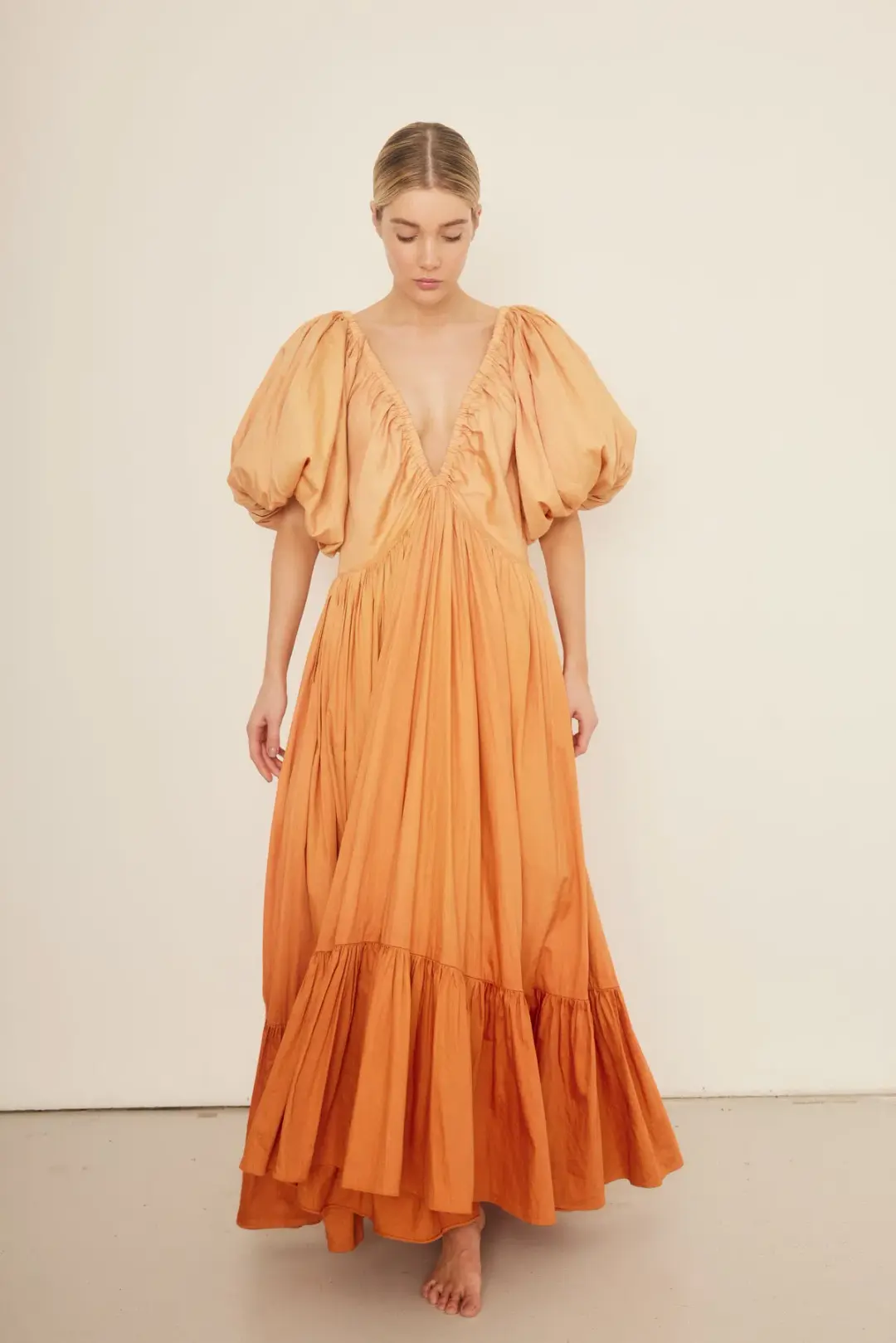 Rooh Collective Birthday Gown Orange Ombrè Size S / AU 8 for rent on The Volte - main image