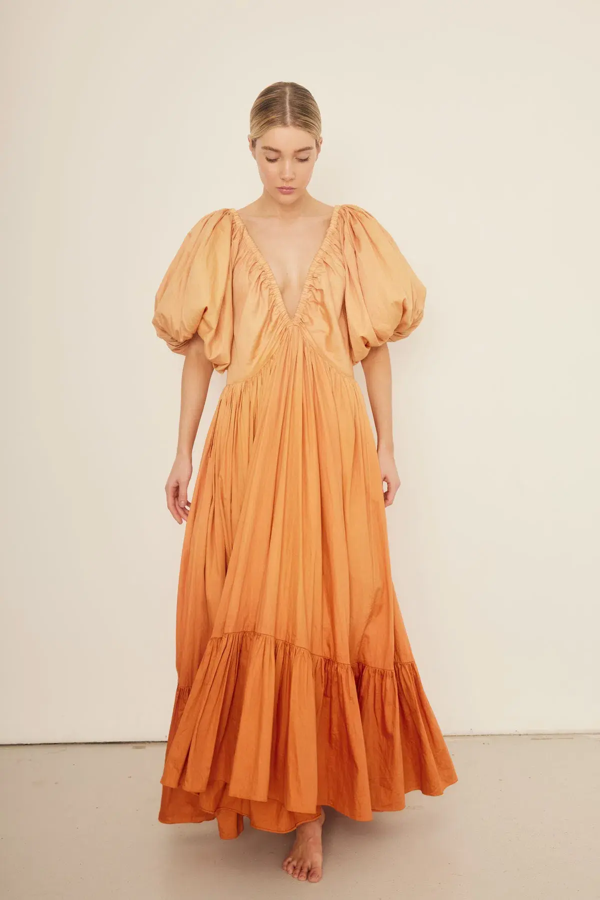 Rooh Collective Birthday Gown Orange Ombrè Size S / AU 8 - Image 1