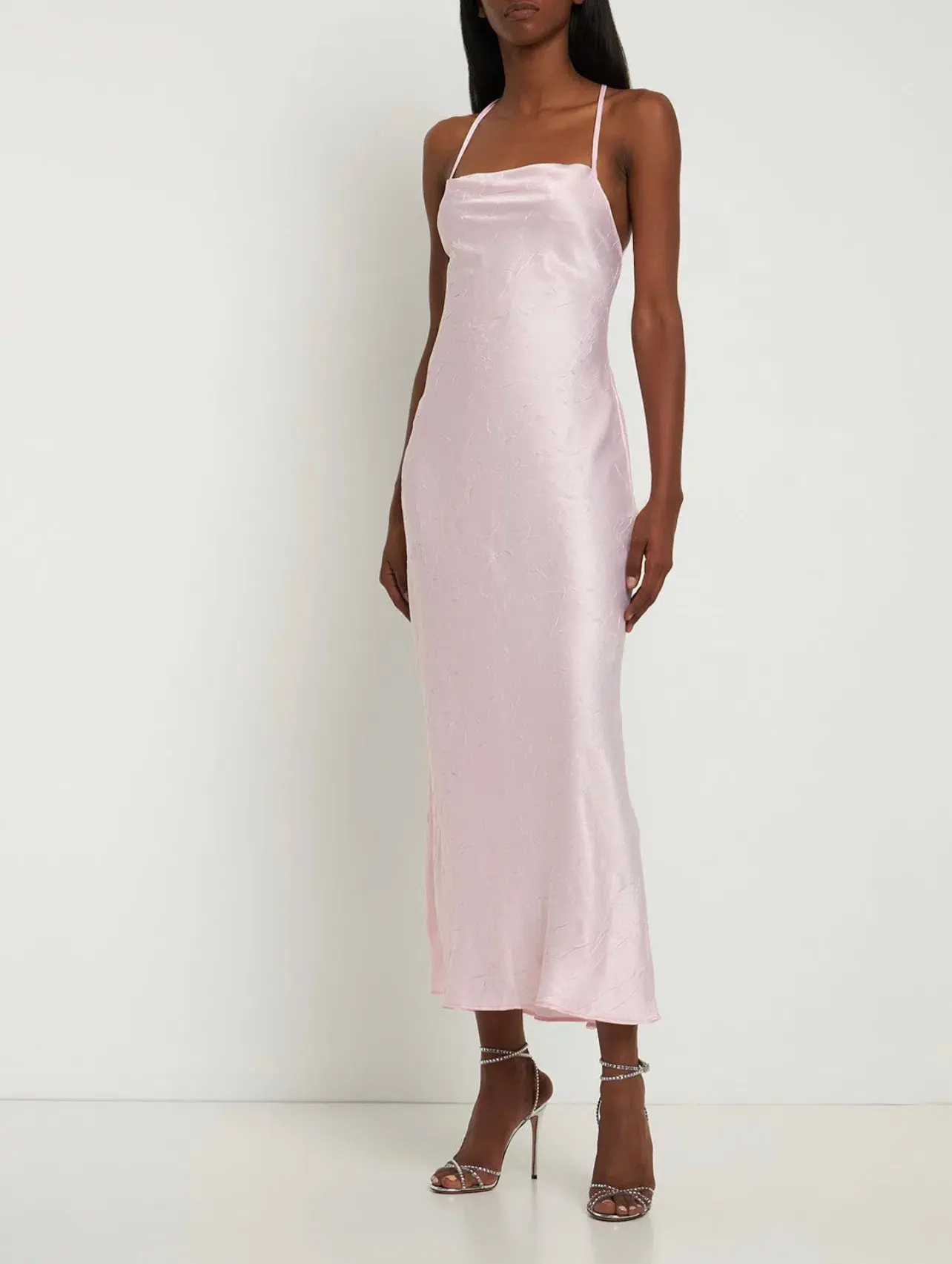 Bec & Bridge Carolina Satin Maxi Dress Pink Size 6 - Image 1