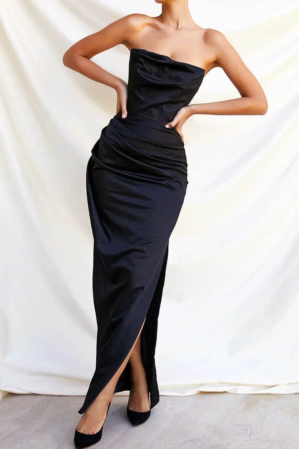 House Of CB Adrienne Strapless Corset Dress Black Size XS / AU 6 - Image 4