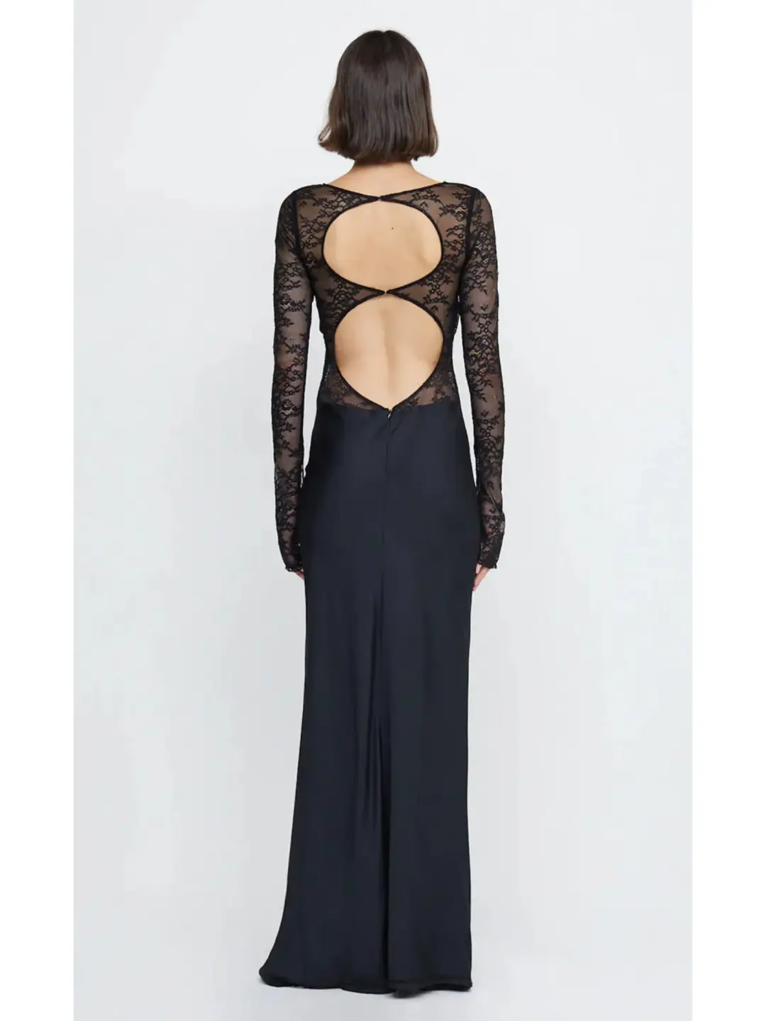 Bec & Bridge Nora Lace Long Sleeve Maxi Dress Black Size AU 8 for rent on The Volte - main image