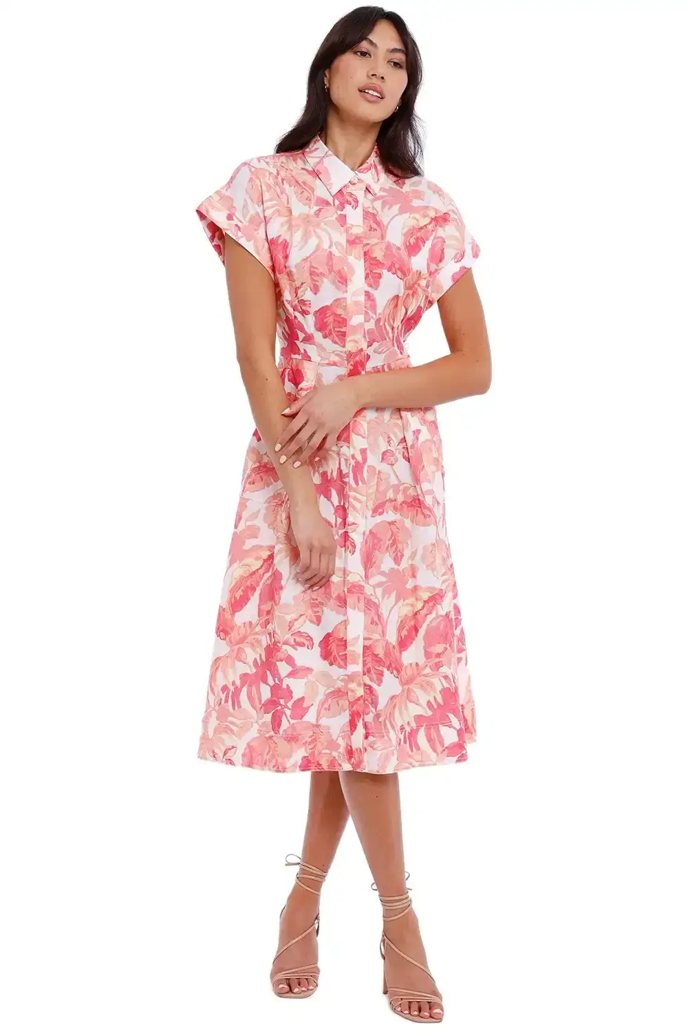 Rebecca Vallance Tropicale Midi Dress Multi Print Size 12 - Image 1
