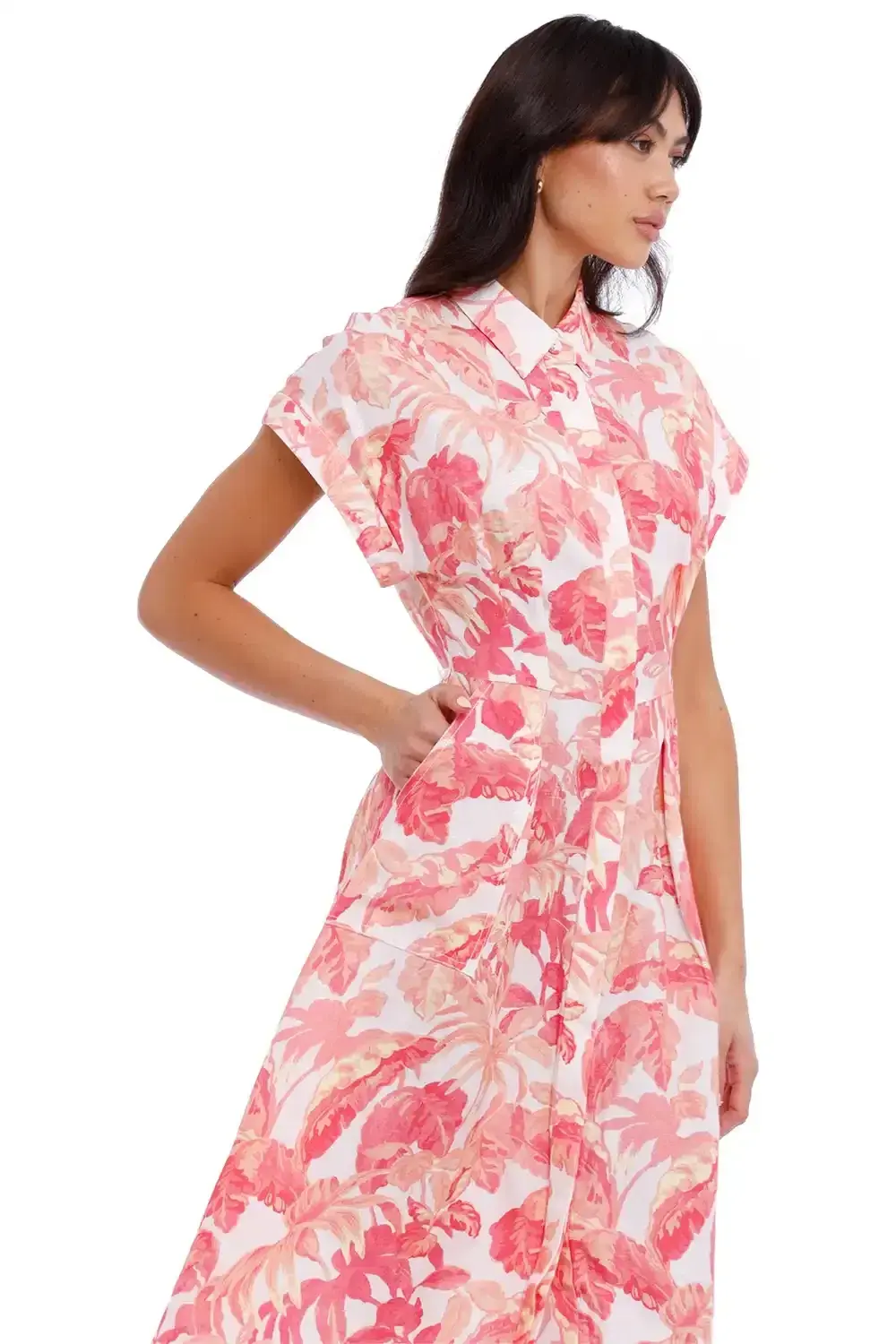 Rebecca Vallance Tropicale Midi Dress Multi Print Size 12 - Image 4