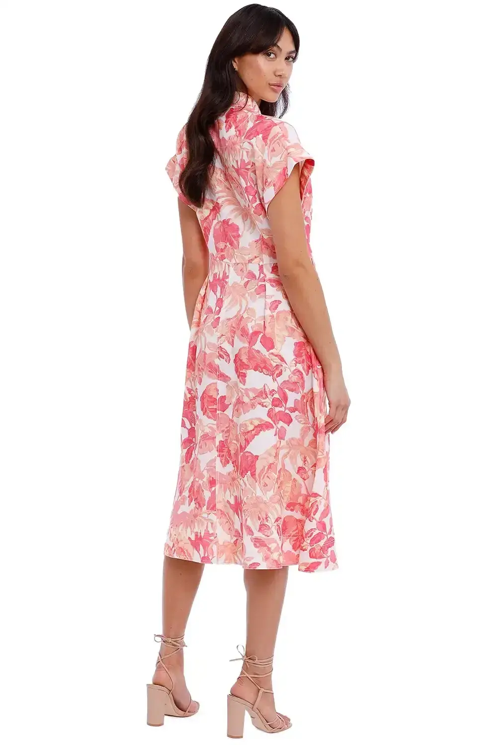 Rebecca Vallance Tropicale Midi Dress Multi Print Size 12 - Image 3