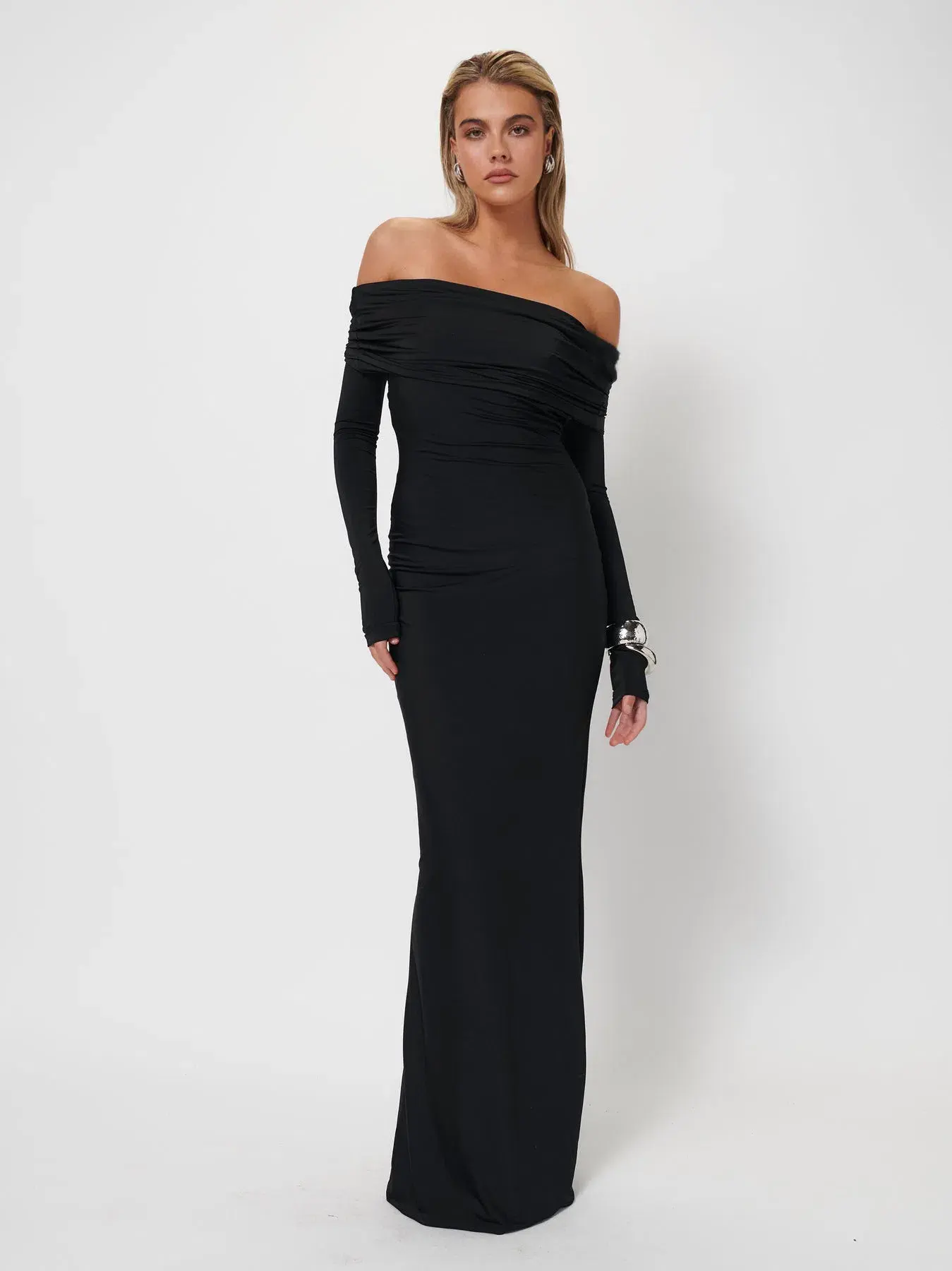 Effie Kats Gwen Gown Black Size 8 - Image 1