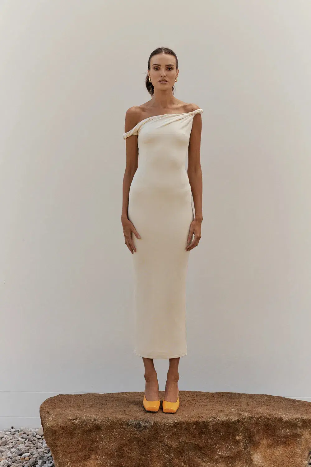 Johansen Official Poppy Gown Cream Size L / AU 12 for rent on The Volte - main image