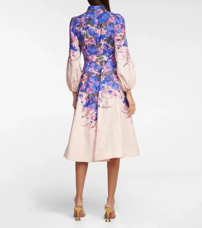 Zimmermann High Tide Buttoned Midi Dress Floral Size 1 / AU 10 - Image 2