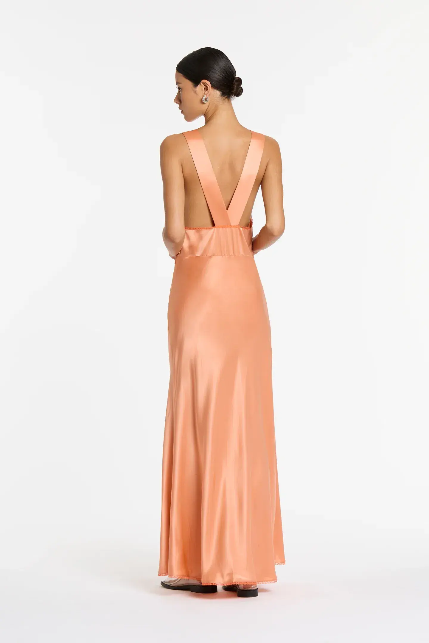 Sir the Label Aries Cut Out Gown Peach Size 0 / AU 6 - Image 4