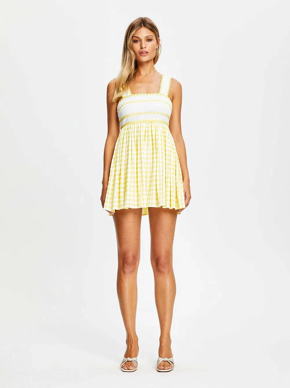 Alice Mccal Mango Wild Angels Mini Dress Yellow Size 12  - Image 1