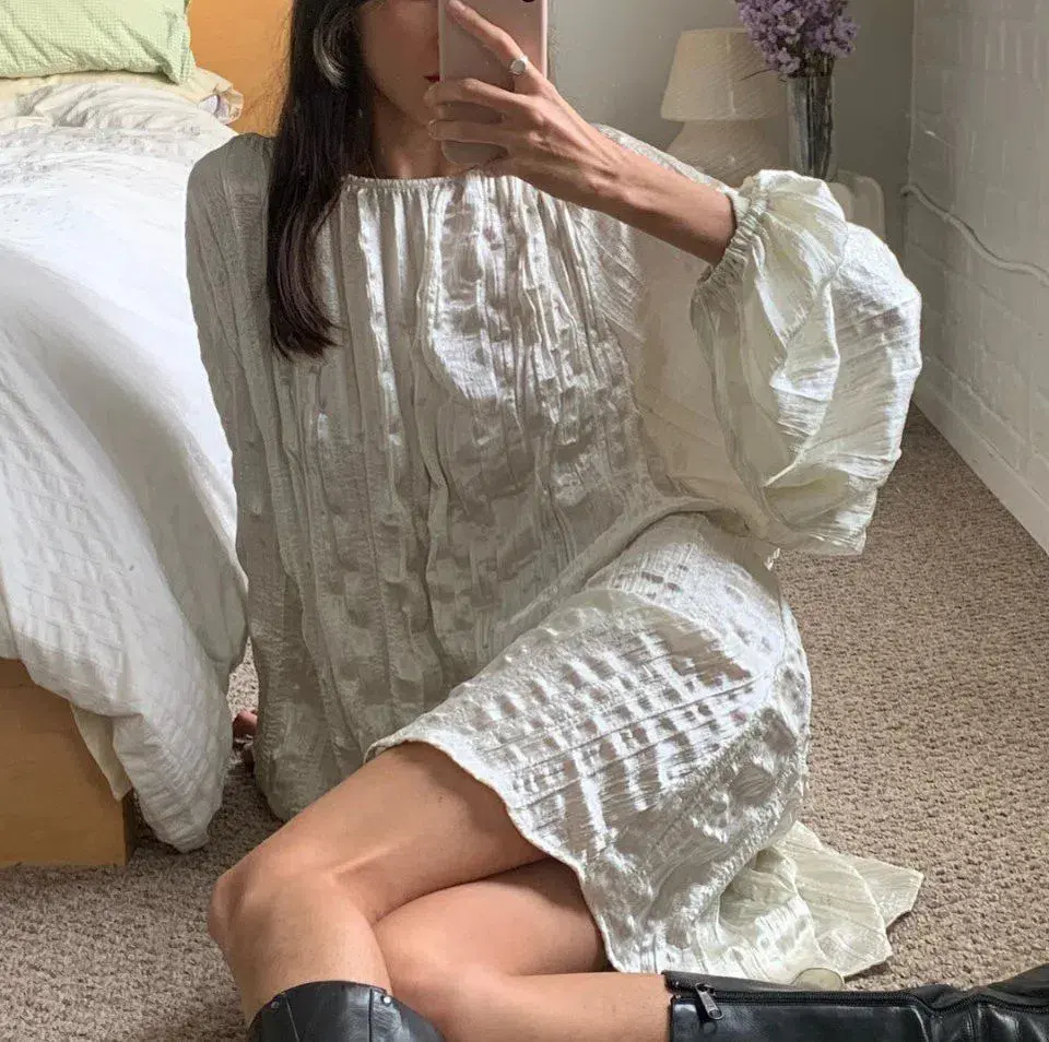 Local Woman Satin Crinkle Mini Dress One Size  - Image 4
