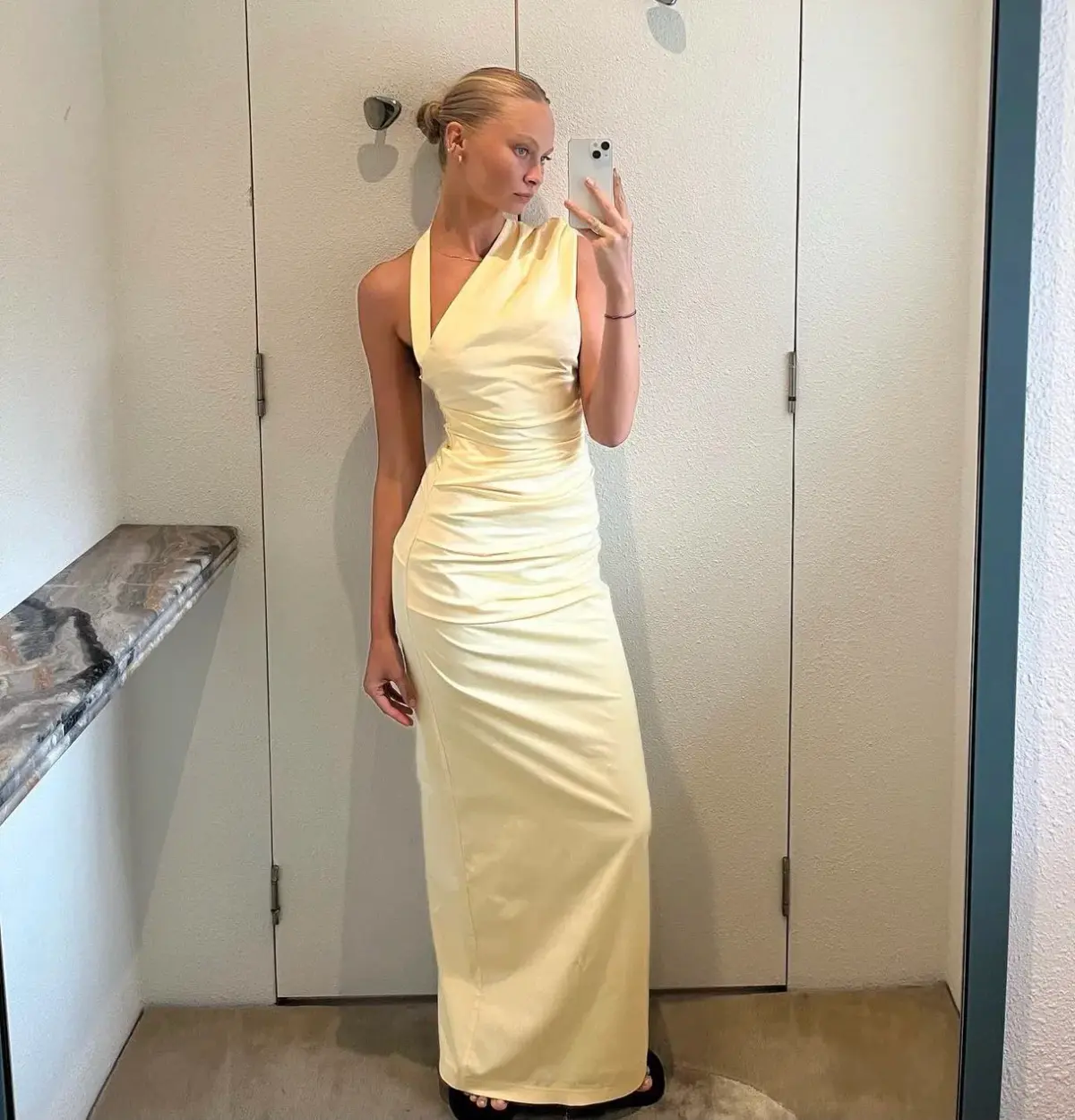 Sir the Label  Giacomo Gathered Gown Butter Size 8 - Image 4