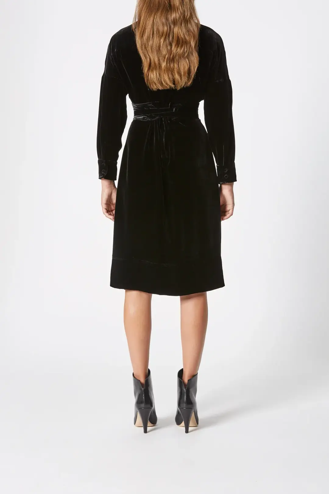 Scanlan Theodore The Velvet Dress in Black in Size 10 for rent on The Volte - main image